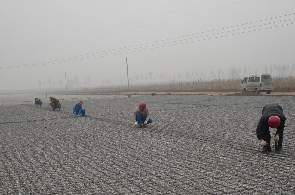 鋼塑土工格柵